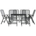 7 Piece Garden Dining Set Anthracite Metal Mesh Txoonxo