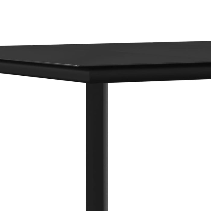 7 Piece Garden Dining Set Black Textilene And Steel Tonibal