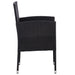 7 Piece Garden Dining Set Black Poly Rattan And Steel