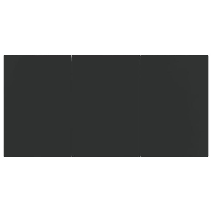 7 Piece Garden Dining Set Black Poly Rattan And Steel