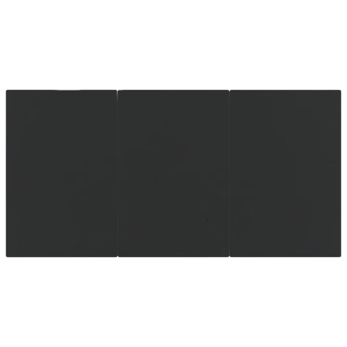 7 Piece Garden Dining Set Grey And Black Poly Rattan Steel