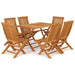 7 Piece Garden Dining Set Solid Teak Wood Tbpklbx