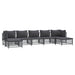 7 Piece Garden Lounge Set with Cushions Anthracite Steel