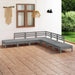 7 Piece Garden Lounge Set Solid Pinewood Grey Tbnxlak