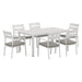 7 Piece Outdoor Dining Set Aluminum Table Chairs 6-seater