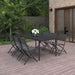 7 Piece Outdoor Dining Set Steel Tbitpbp