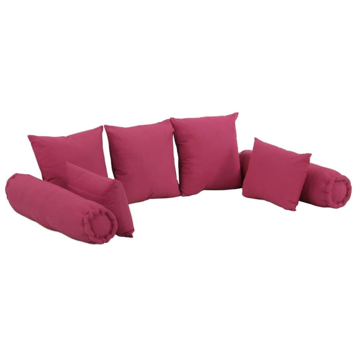 7 Piece Throw Pillow Set Pink Fabric Tpbtno