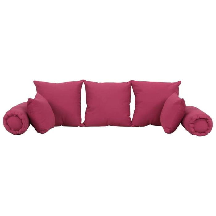 7 Piece Throw Pillow Set Pink Fabric Tpbtno
