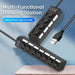 7 Port Usb 2.0 Hub with Power Adapter and Switch Multi