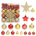 70 Piece Christmas Bauble Set Gold and Red Ttbbnn