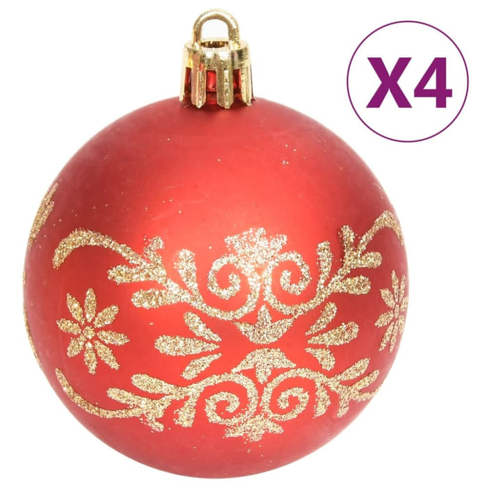 70 Piece Christmas Bauble Set Gold and Red Ttbbnn