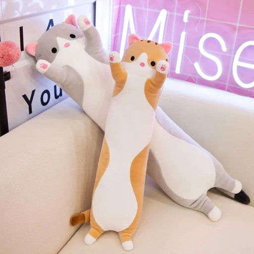 70cm Cute Long Cat Plush Toy Soft Stuffed Nap Doll