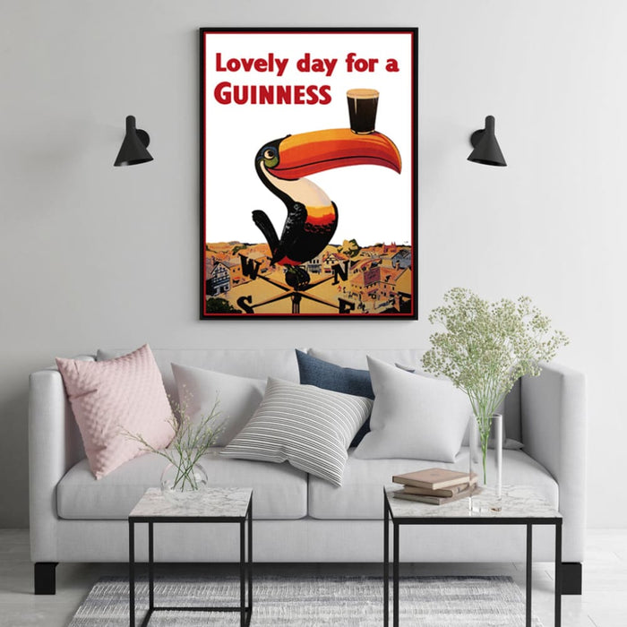70cmx100cm Beer Lovely Day for a Guinness Black Frame