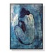 70cmx100cm Blue Nude by Pablo Picasso Black Frame Canvas