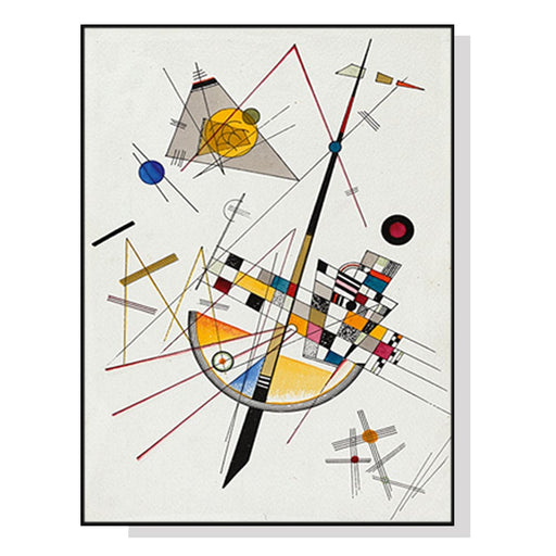 70cmx100cm Delicate Tension by Wassily Kandinsky Black