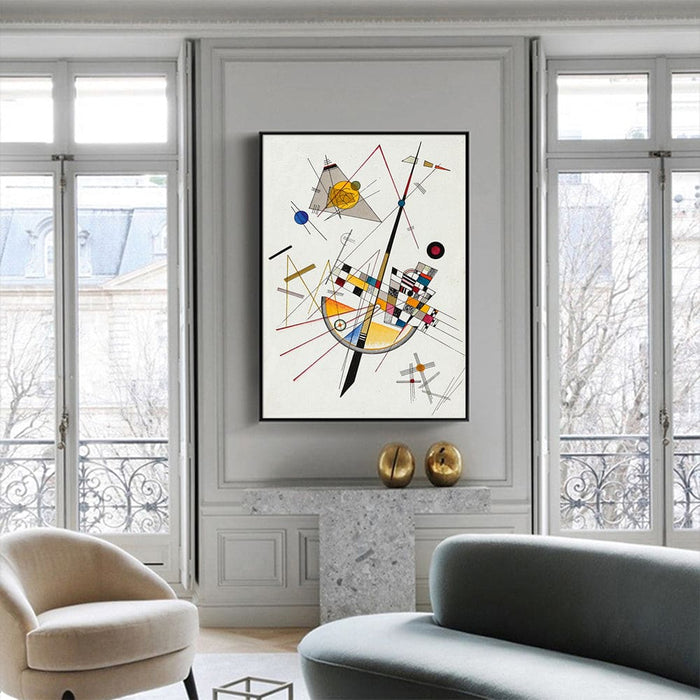 70cmx100cm Delicate Tension by Wassily Kandinsky Black