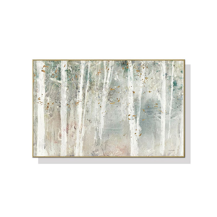 70cmx100cm Forest Hang Painting Style Gold Frame Canvas