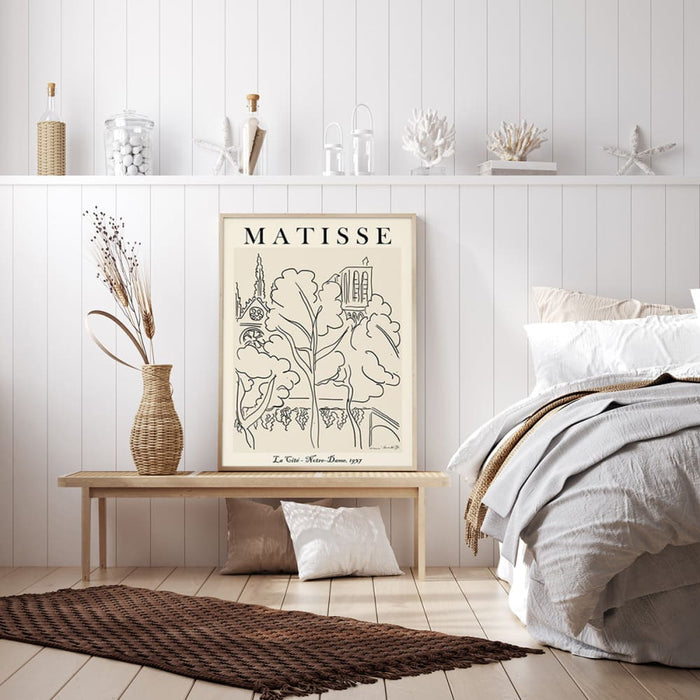 70cmx100cm Line Art By Henri Matisse Wood Frame Canvas Wall