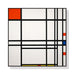 70cmx70cm Abstract Art by Piet Mondrian Black Frame Canvas