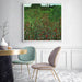 70cmx70cm Field of Poppies by Gustav Klimt White Frame