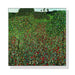 70cmx70cm Field of Poppies by Gustav Klimt White Frame
