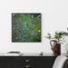70cmx70cm Italian Garden by Gustav Klimt Black Frame Canvas