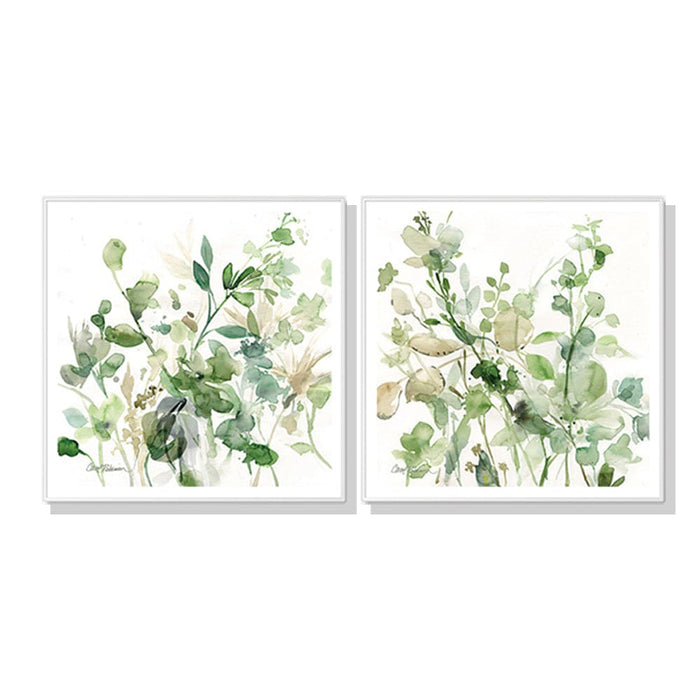 70cmx70cm Sage Garden by Carol Robinson 2 Sets White Frame