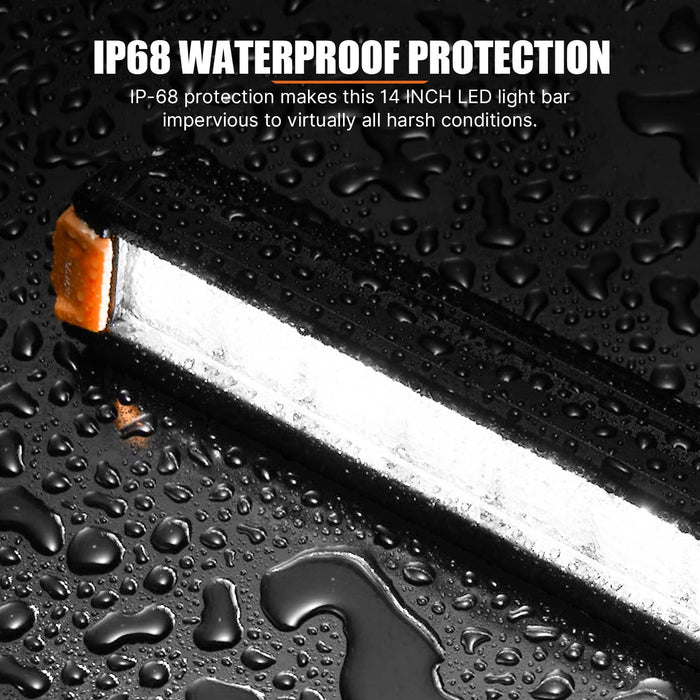 14Inch Osram Led Light Bar Super Slim Single Row Spot Flood Beam Offroad