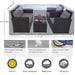 72 Sizes Outdoor Patio Garden Black Furniture Waterproof