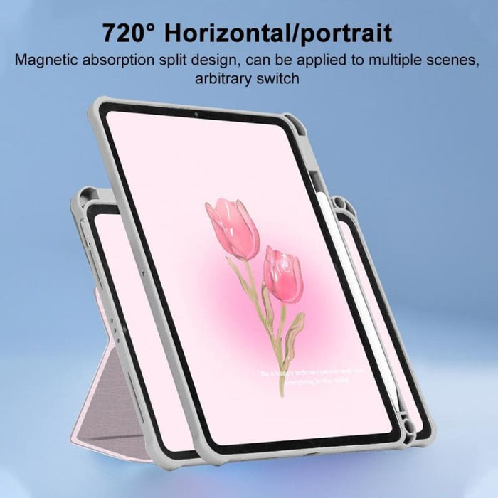720 Rotation Magnetic Painted Leather Smart Tablet Case