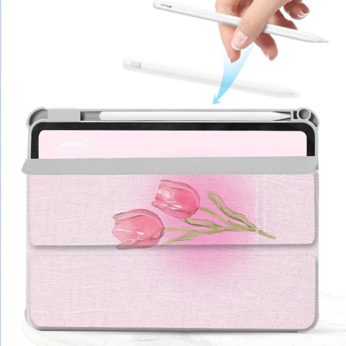 720 Rotation Magnetic Painted Leather Smart Tablet Case