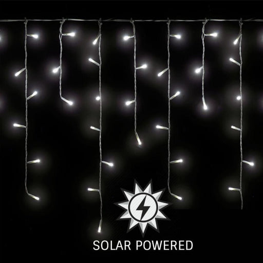 720 Led Solar Powered Icicle Lights White 8 Modes