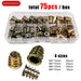 75pcs Mix Size Insert Nut Set Kit for Furniture M4 M5 M6 M8