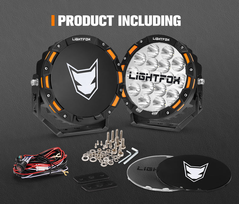 7Inch Led Driving Lights Round Spotlights Offroad Truck Headlights