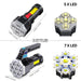 7led Rechargeable Flashlight with Cob Side Light