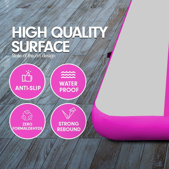 7m x 1m Air Track Inflatable Gymnastics Mat Tumbling - Grey
