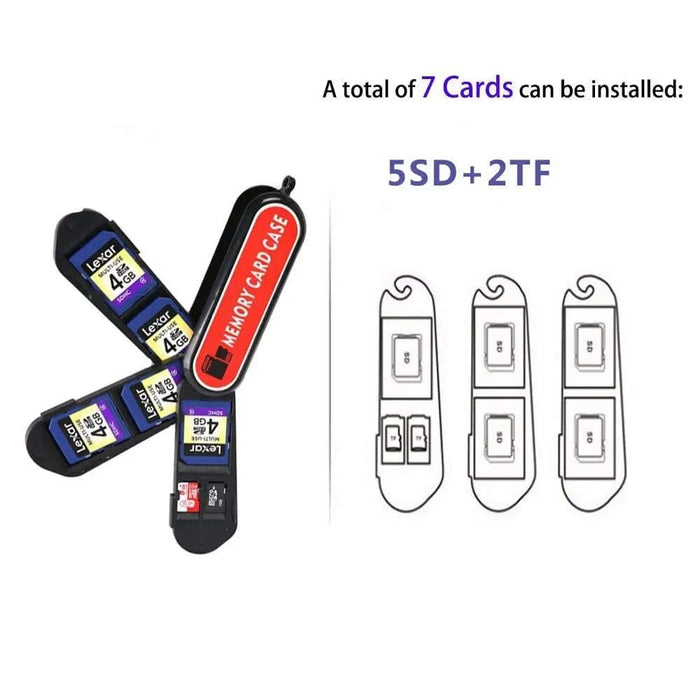 7slots 12slots Memory Card Case with Sd Micro Tf Mini Sim
