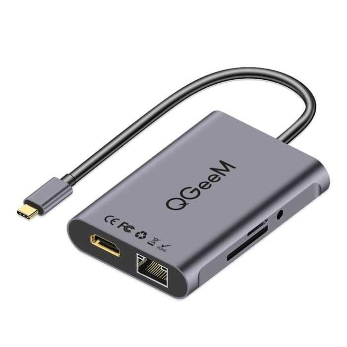 8 in 1 3.5mm Usb Hub 3.0 Adapter Pd Hdmi Rj45 Tf Sd