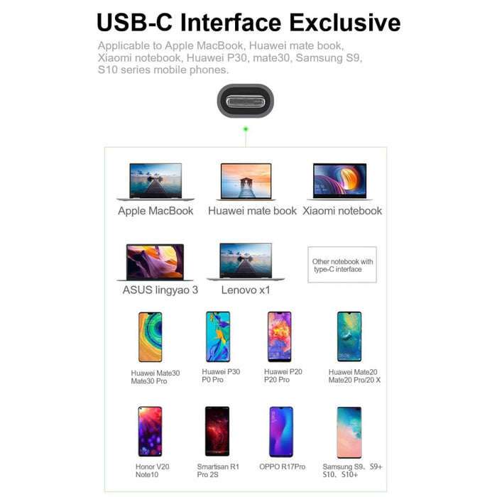 8 in 1 3.5mm Usb Hub 3.0 Adapter Pd Hdmi Rj45 Tf Sd