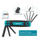 8 In 1 Folding Allen Wrench Set Metric And Tamper Proof