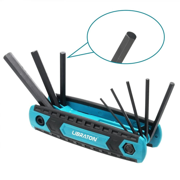 8 In 1 Folding Allen Wrench Set Metric And Tamper Proof