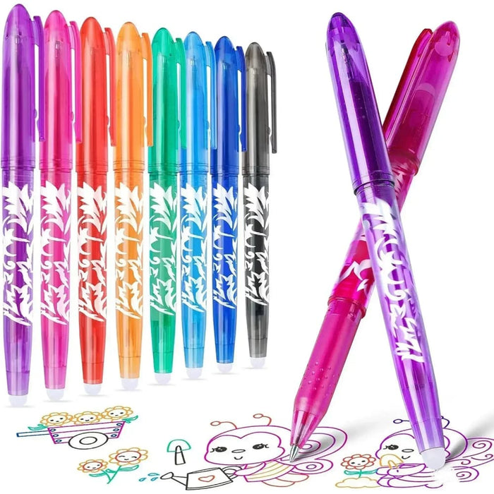8/12 Pieces Multi Colour Erasable Gel Pens 0.5mm Kawaii
