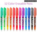 8/12 Pieces Multi Colour Erasable Gel Pens 0.5mm Kawaii