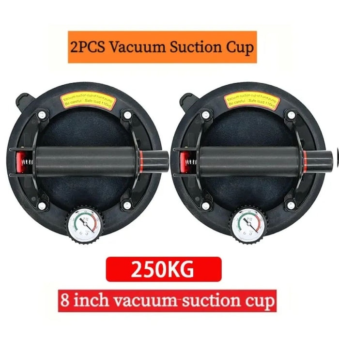 8 250kg Air Pump Suction Cups Heavy Duty Hand Tool