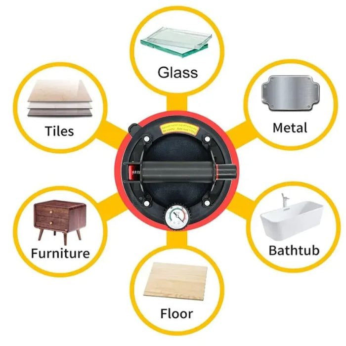 8 250kg Air Pump Suction Cups Heavy Duty Hand Tool