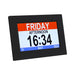 8’ Digital Day Clock Calendar Alarm Black