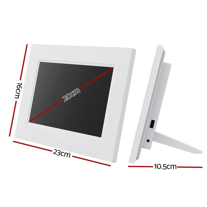 8’ Digital Day Clock Calendar Alarm White