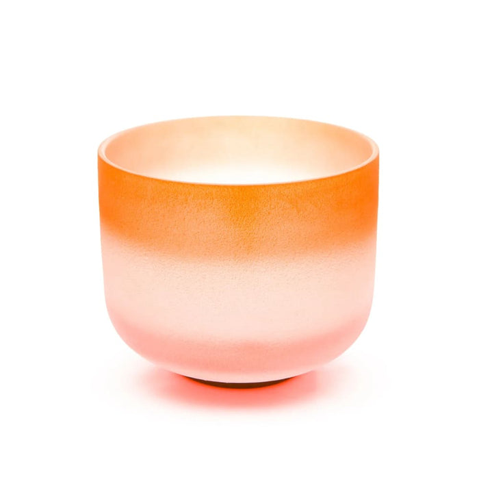 8 Inch Navel Chakra d Note Orange Coloured Quartz Crystal