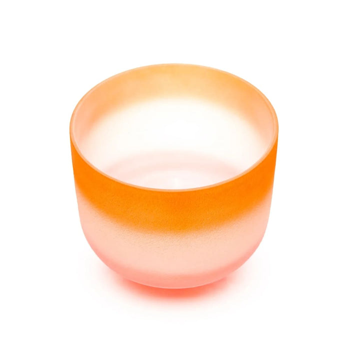 8 Inch Navel Chakra d Note Orange Coloured Quartz Crystal