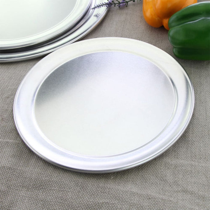 2x 8-inch Round Aluminum Steel Pizza Tray Home Oven Baking